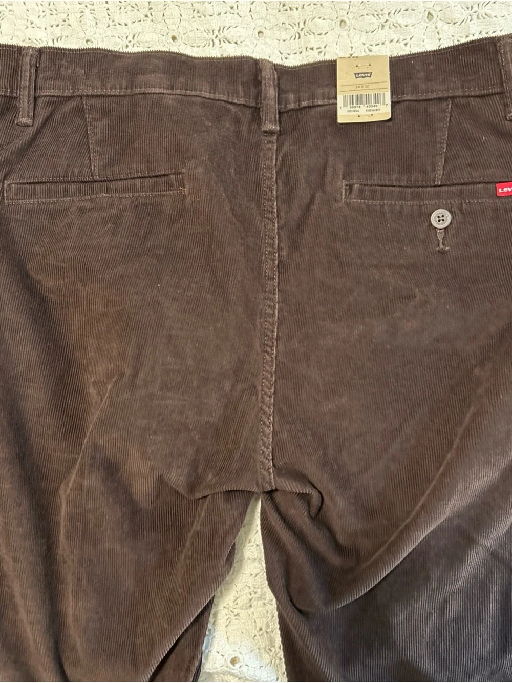 Levi’s Men's XX Chino Taper Brown Corduroy Pants - 34x32 - NWT